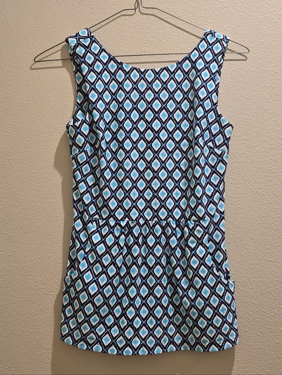 Jude Connally Tops - NWOT Jude Connally Millie Blue Diamond Peplum Top Sz XS